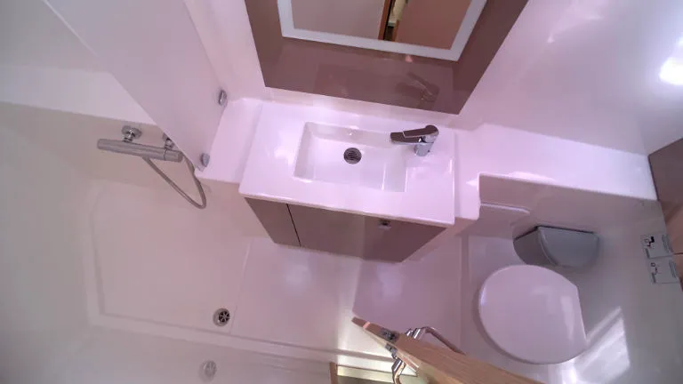 Head on Idefix, a Fountaine Pajot Lucia 40 catamaran at Općina Rogoznica, Croatia