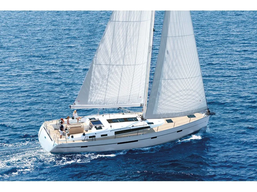 Exterior view of Star Romeo, a Bavaria Cruiser 56 sailboat at Primošten, Croatia