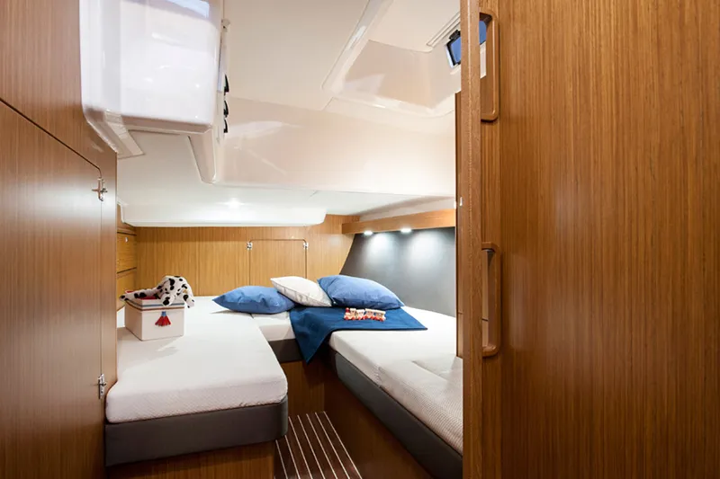 Cabin on Star Romeo, a Bavaria Cruiser 56 sailboat at Primošten, Croatia