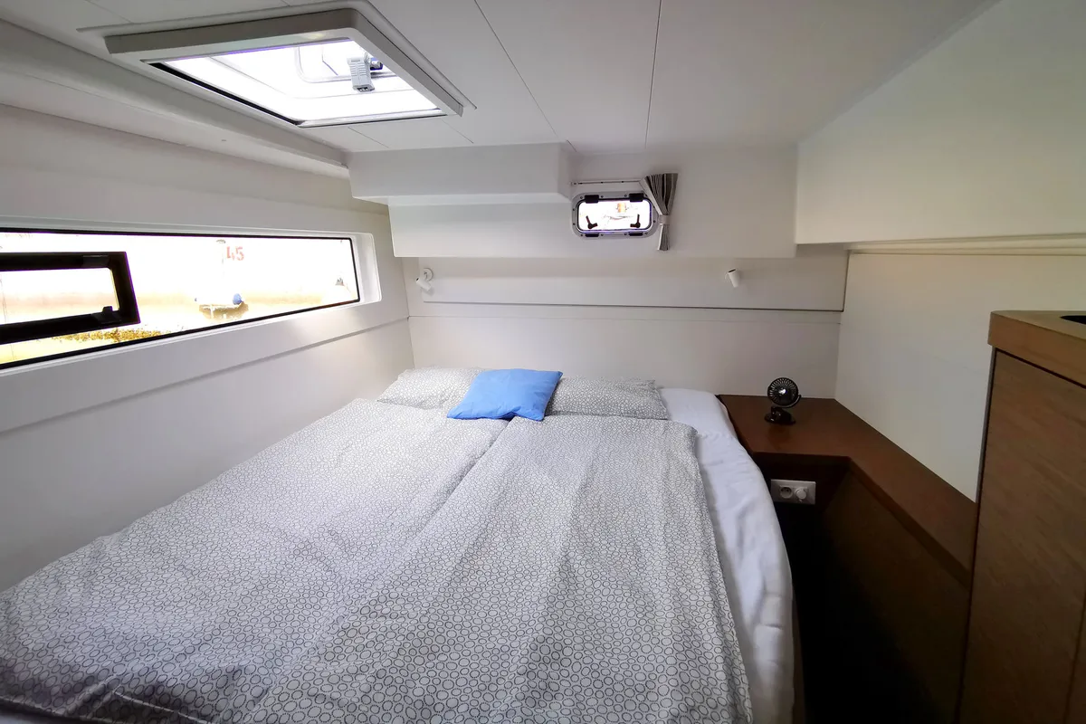 Cabin on Vaiana, a Lagoon 40 catamaran at Punat, Croatia