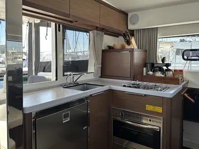 Galley of Vaiana, a Lagoon 40 catamaran at Punat, Croatia