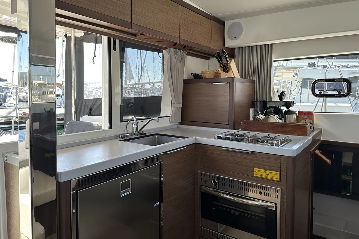 Galley of Vaiana, a Lagoon 40 catamaran at Punat, Croatia