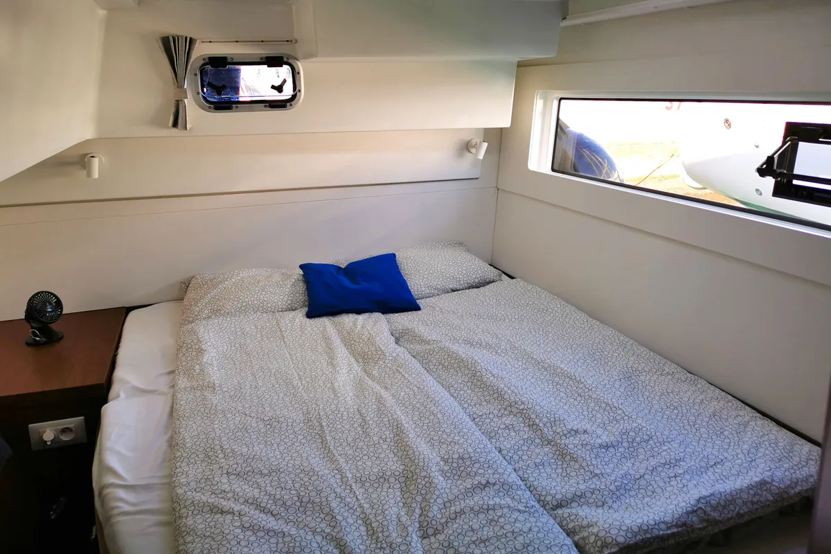 Cabin on Vaiana, a Lagoon 40 catamaran at Punat, Croatia