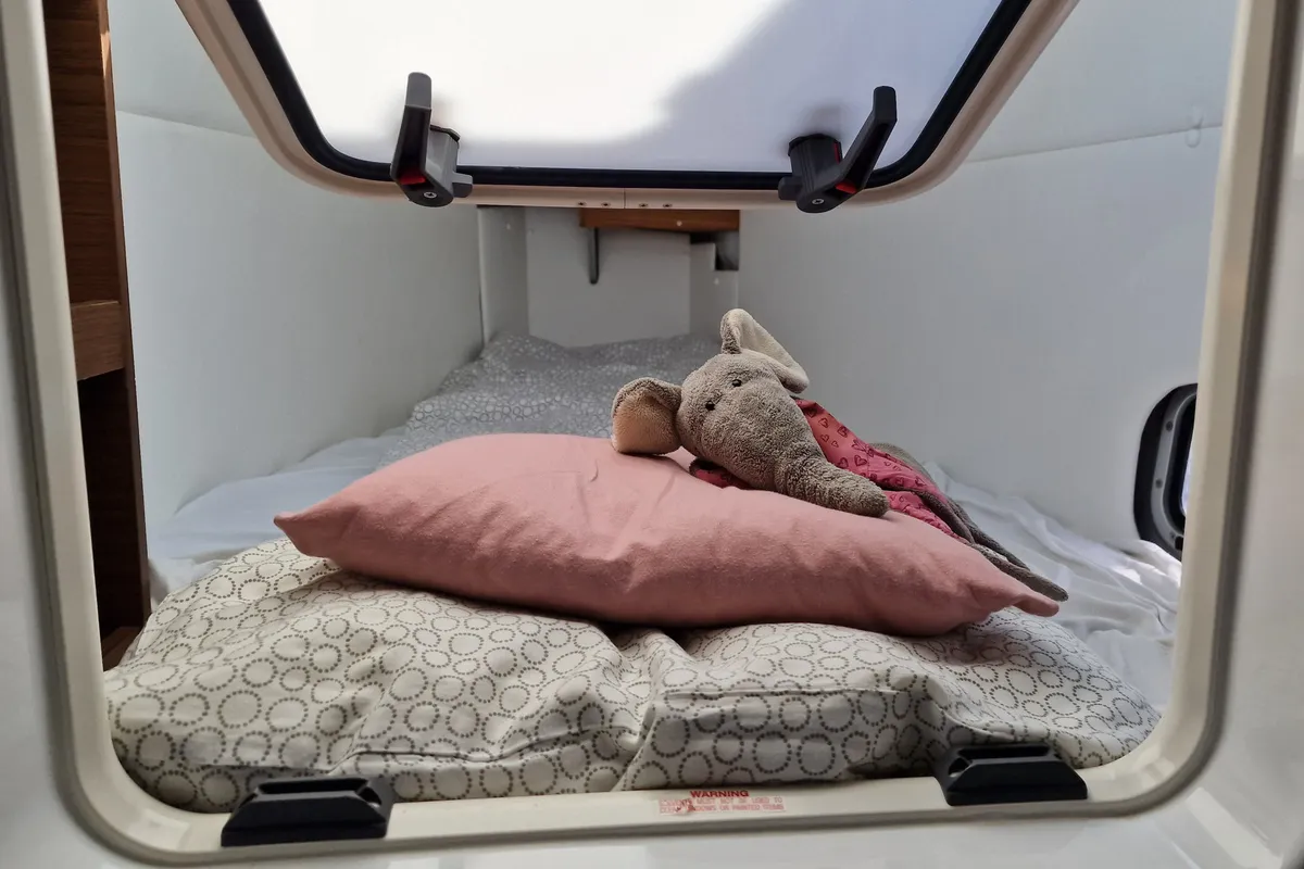 Cabin on Vaiana, a Lagoon 40 catamaran at Punat, Croatia