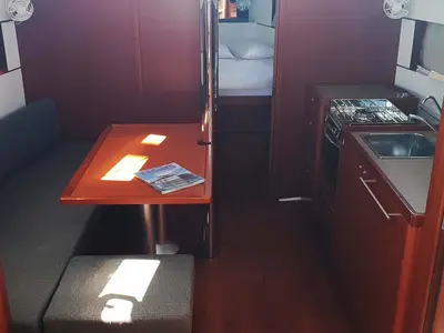 Salon of Bellona, a Beneteau Oceanis 38.1 sailboat at Split, Croatia