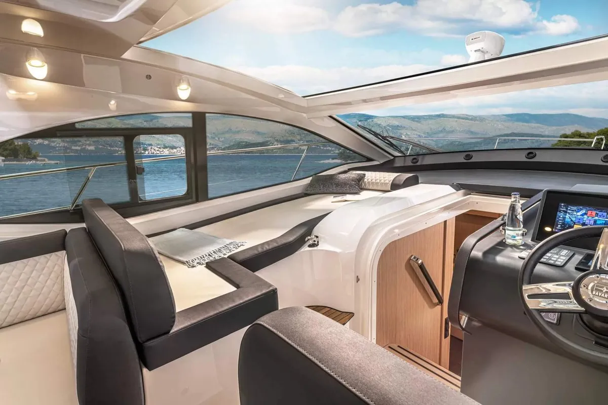 Skyfall, a Bavaria SR41 motor yacht at Punat, Croatia
