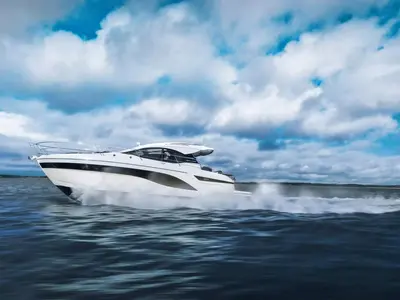 Skyfall, a Bavaria SR41 motor yacht at Punat, Croatia