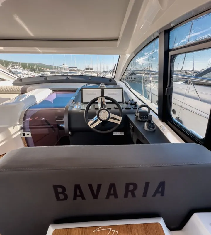 Skyfall, a Bavaria SR41 motor yacht at Punat, Croatia