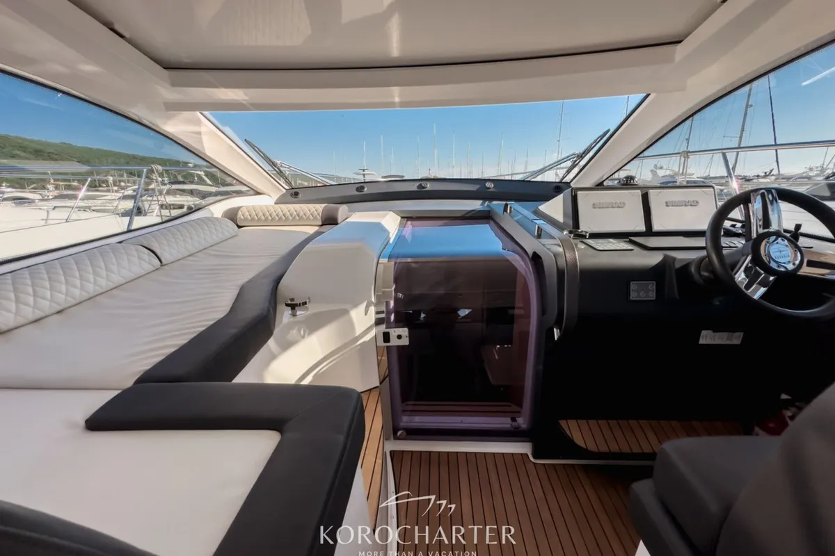 Skyfall, a Bavaria SR41 motor yacht at Punat, Croatia