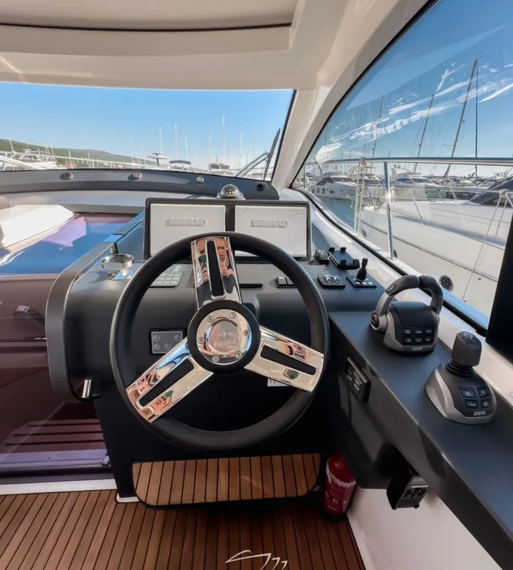 Skyfall, a Bavaria SR41 motor yacht at Punat, Croatia