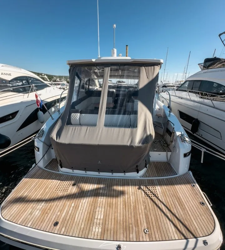 Skyfall, a Bavaria SR41 motor yacht at Punat, Croatia