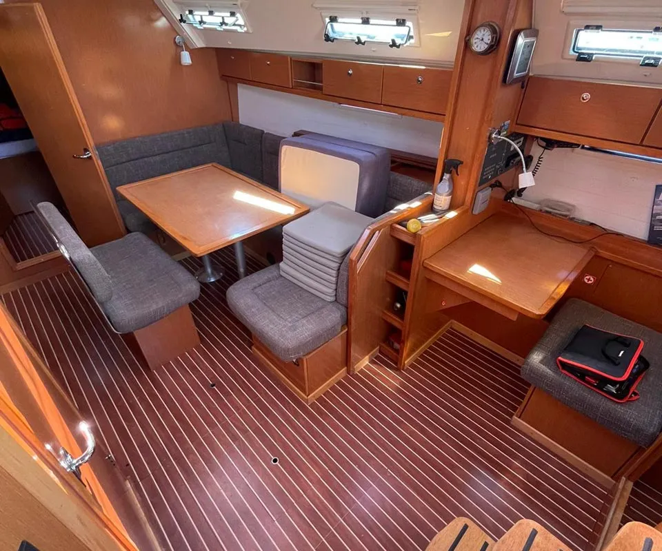 Salon of Allegro, a Bavaria Cruiser 40 S sailboat at Grad Pula, Croatia