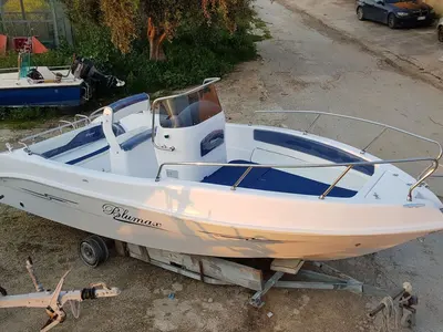 Exterior view of Gulet Blumax 19 Pro, a motorboat at Livorno, Italy