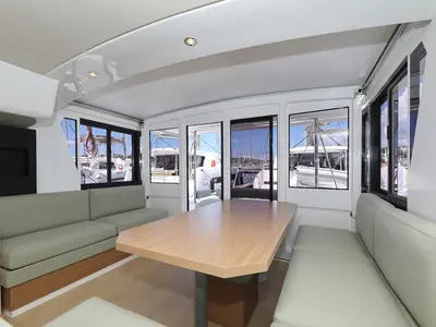 Galley of Mademoiselle, a Bali 4.2 catamaran at Općina Rogoznica, Croatia