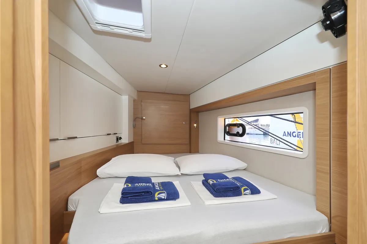 Cabin on Mademoiselle, a Bali 4.2 catamaran at Općina Rogoznica, Croatia