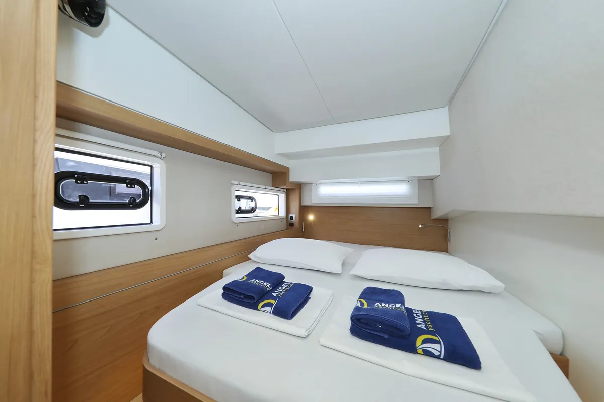 Cabin on Mademoiselle, a Bali 4.2 catamaran at Općina Rogoznica, Croatia