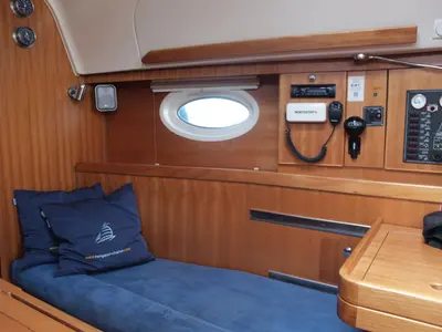 Cabin on Sea Bird, a Elan Impression 344 sailboat at Primošten, Croatia
