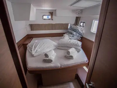 Cabin on Angela V , a Lagoon 42 catamaran at Seget Donji, Croatia