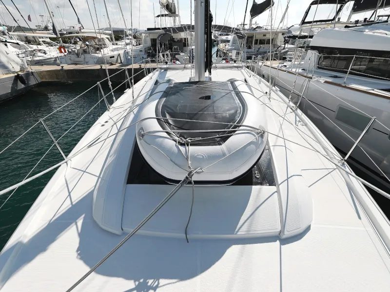 Deck of Grey Goose, a Beneteau Oceanis 51.1 sailboat at Općina Sukošan, Croatia