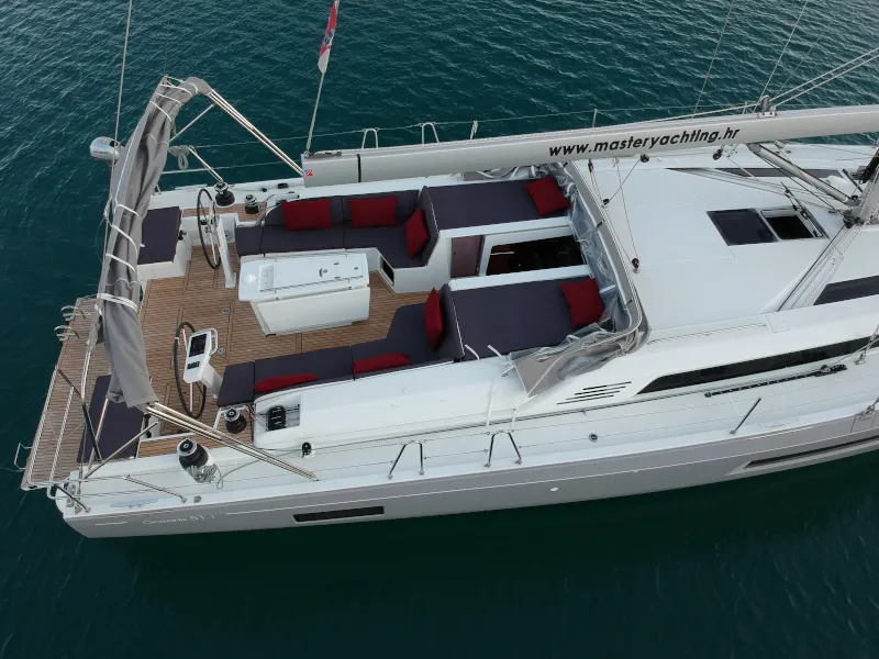 Deck of Grey Goose, a Beneteau Oceanis 51.1 sailboat at Općina Sukošan, Croatia