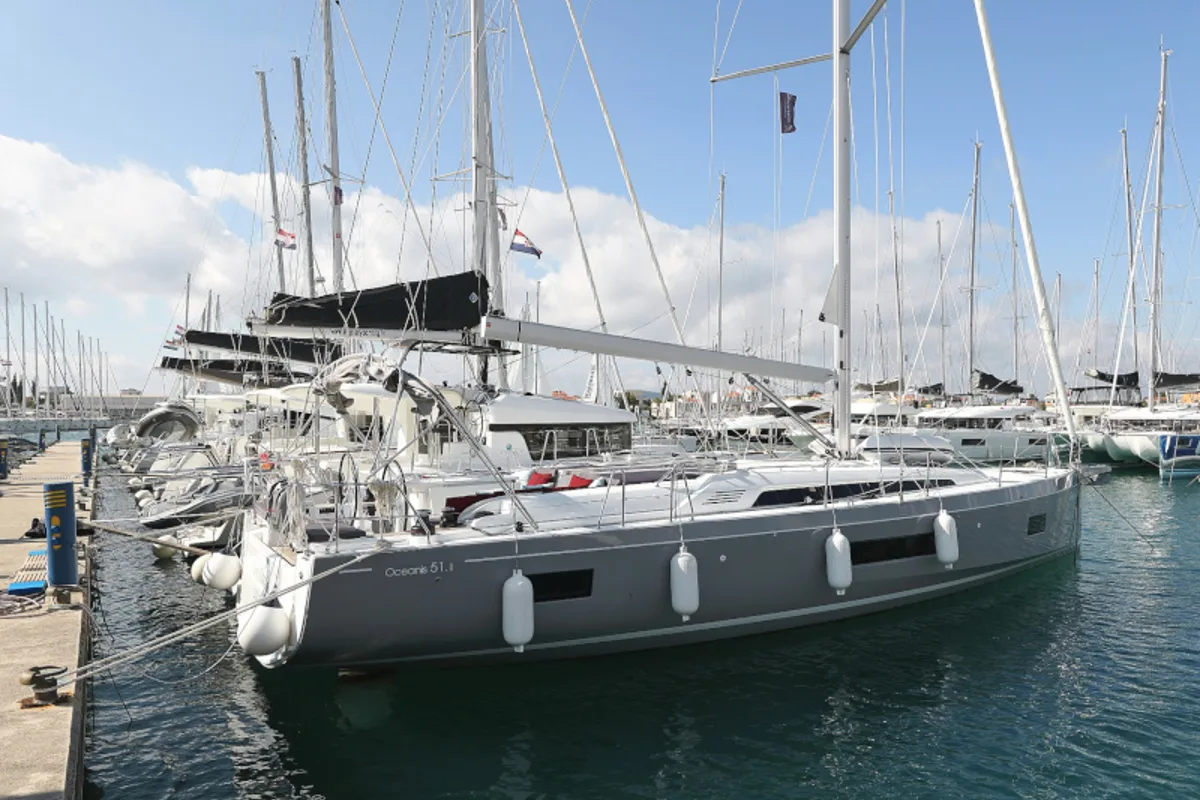 Exterior view of Grey Goose, a Beneteau Oceanis 51.1 sailboat at Općina Sukošan, Croatia