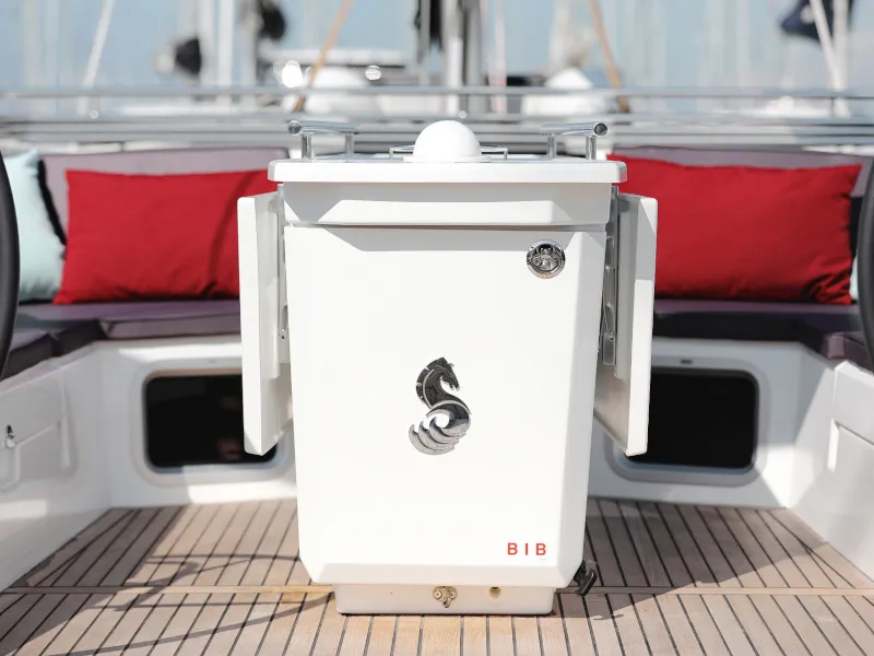 Cockpit of Grey Goose, a Beneteau Oceanis 51.1 sailboat at Općina Sukošan, Croatia