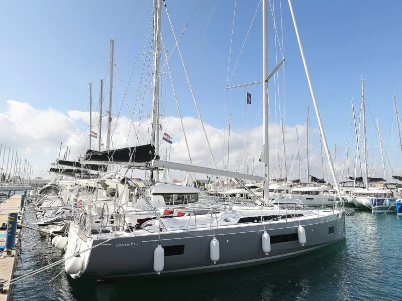 Exterior view of Grey Goose, a Beneteau Oceanis 51.1 sailboat at Općina Sukošan, Croatia