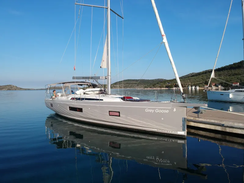 Exterior view of Grey Goose, a Beneteau Oceanis 51.1 sailboat at Općina Sukošan, Croatia