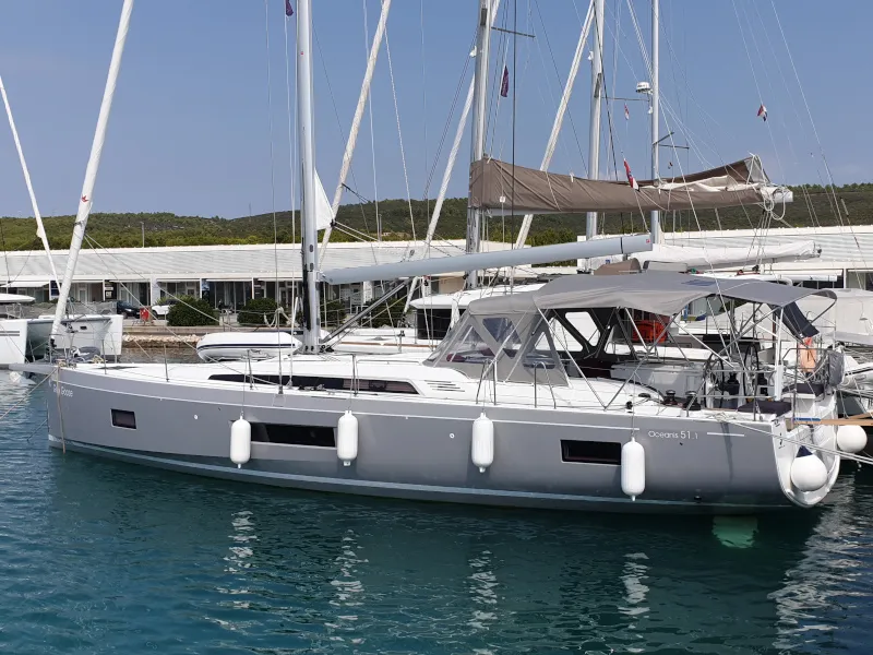 Exterior view of Grey Goose, a Beneteau Oceanis 51.1 sailboat at Općina Sukošan, Croatia