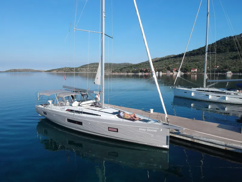 Exterior view of Grey Goose, a Beneteau Oceanis 51.1 sailboat at Općina Sukošan, Croatia