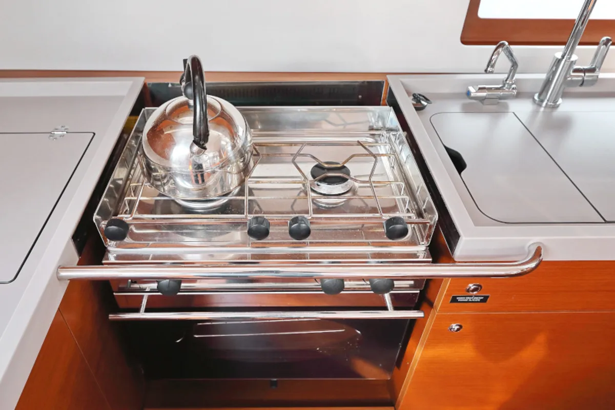 Galley of Grey Goose, a Beneteau Oceanis 51.1 sailboat at Općina Sukošan, Croatia