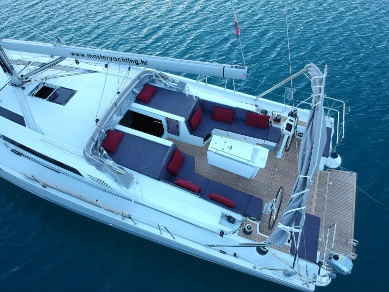 Deck of Grey Goose, a Beneteau Oceanis 51.1 sailboat at Općina Sukošan, Croatia
