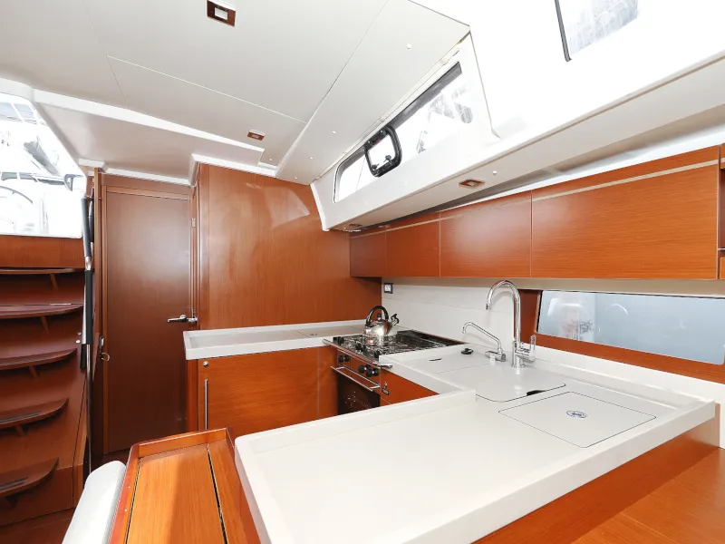 Galley of Grey Goose, a Beneteau Oceanis 51.1 sailboat at Općina Sukošan, Croatia