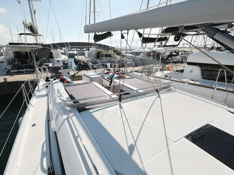 Deck of Grey Goose, a Beneteau Oceanis 51.1 sailboat at Općina Sukošan, Croatia
