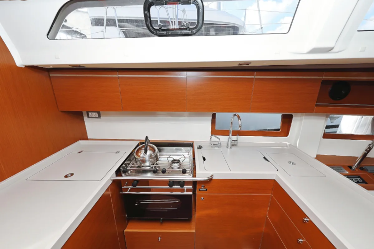 Galley of Grey Goose, a Beneteau Oceanis 51.1 sailboat at Općina Sukošan, Croatia