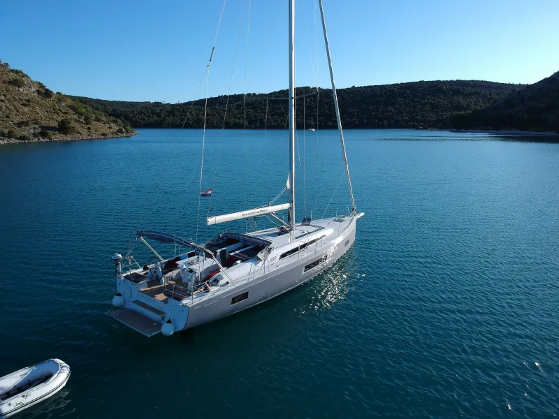 Exterior view of Grey Goose, a Beneteau Oceanis 51.1 sailboat at Općina Sukošan, Croatia