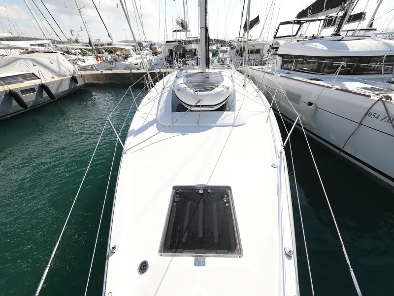 Deck of Grey Goose, a Beneteau Oceanis 51.1 sailboat at Općina Sukošan, Croatia