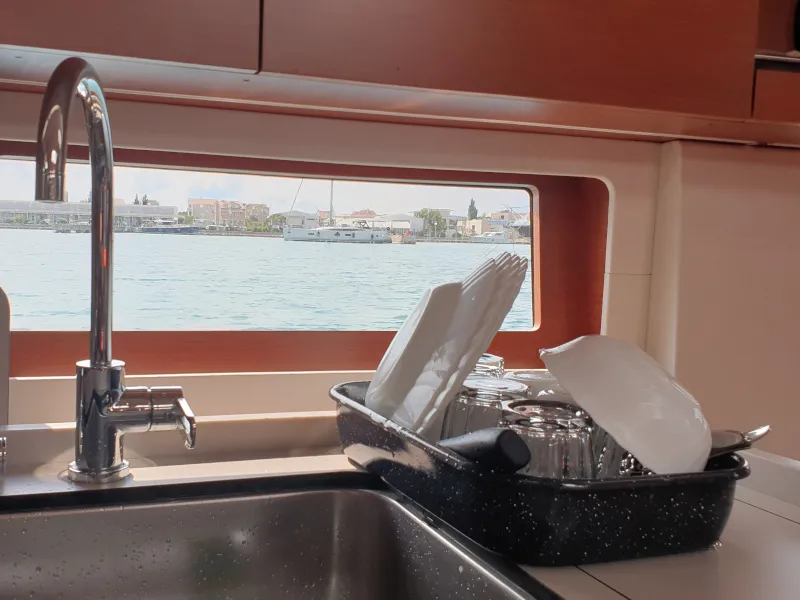 Galley of Grey Goose, a Beneteau Oceanis 51.1 sailboat at Općina Sukošan, Croatia