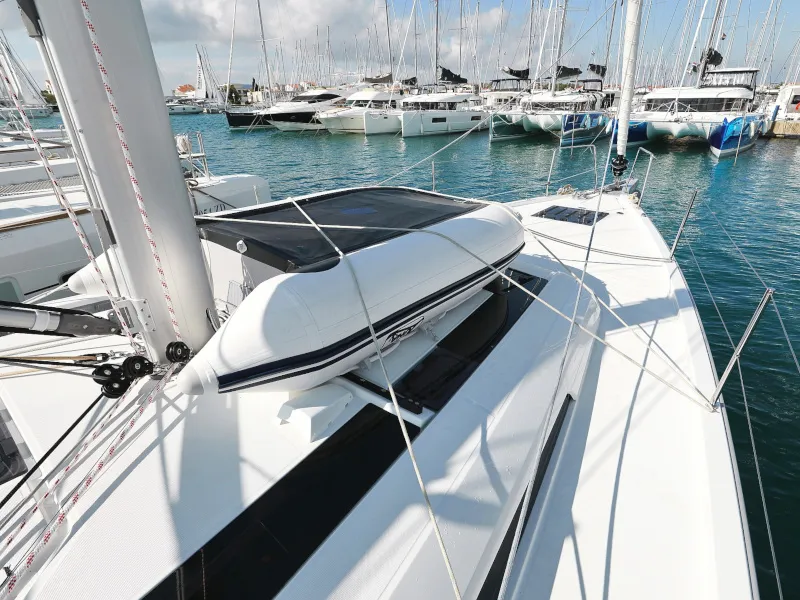 Deck of Grey Goose, a Beneteau Oceanis 51.1 sailboat at Općina Sukošan, Croatia