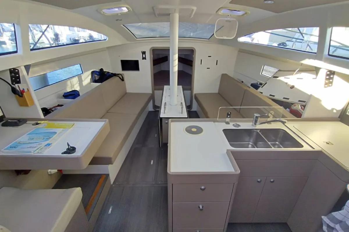 Salon of Bag Dir 3, a RM 1070 sailboat at Saint-Cast-le-Guildo, France