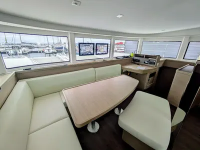 Salon of Petit Terre, a Lagoon 42 catamaran at Pointe-à-Pitre, France