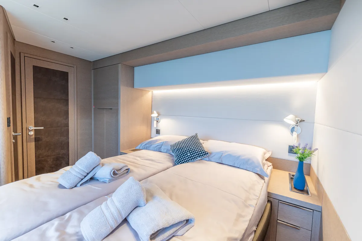 Cabin on Seaductive Orca, a Lagoon Sixty 5 catamaran at Split, Croatia