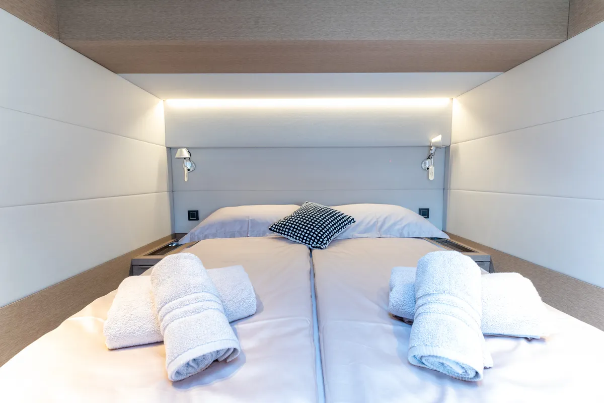 Cabin on Seaductive Orca, a Lagoon Sixty 5 catamaran at Split, Croatia