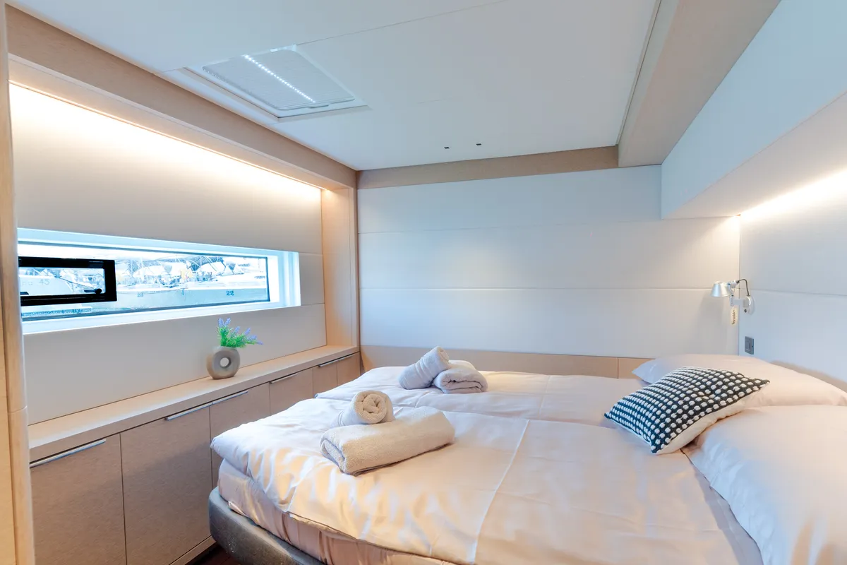 Cabin on Seaductive Orca, a Lagoon Sixty 5 catamaran at Split, Croatia