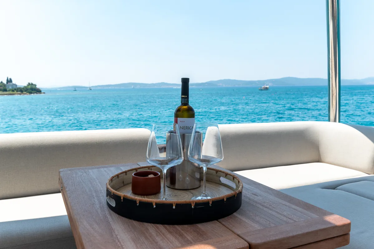 Deck of Seaductive Orca, a Lagoon Sixty 5 catamaran at Split, Croatia