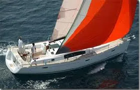 Exterior view of Alcor, a Beneteau Oceanis 43 sailboat at Cagliari, Italy