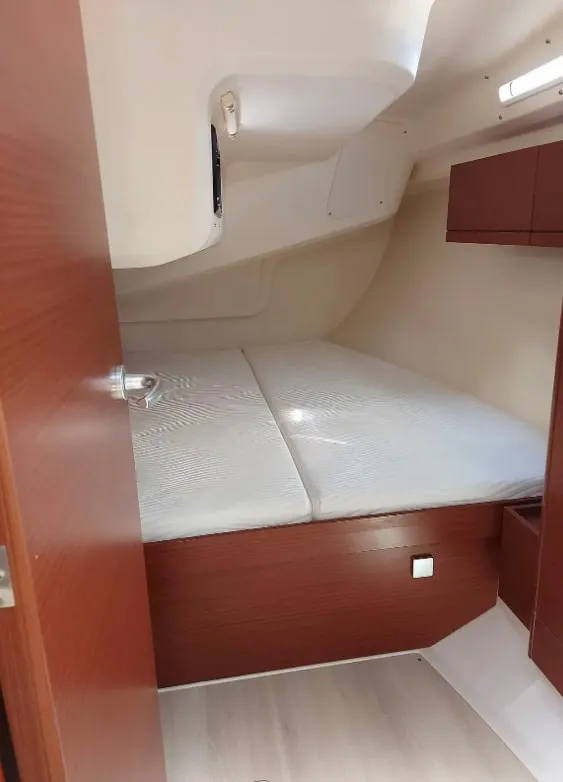 Cabin on Themisto, a Hanse 418 sailboat at Lavrion, Greece