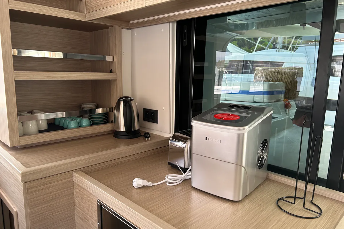Galley of Lua, a Lagoon 46 catamaran at Fethiye, Turkey