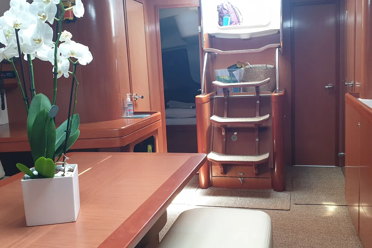 Salon of Sail La vie, a Beneteau Oceanis 46 sailboat at Athens, Greece