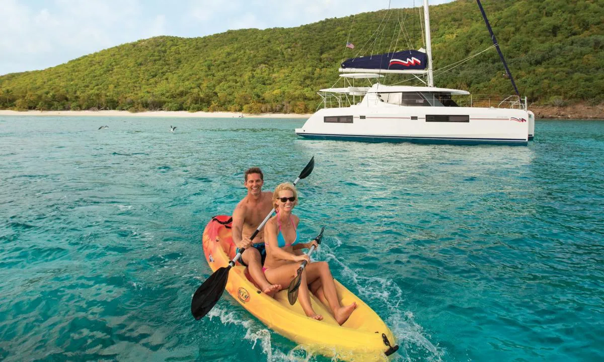 Exterior view of Moorings 4500 Club, a Leopard 45 catamaran at Općina Marina, Croatia